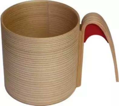 Кружка магеваппа из натурального кедра акита когеиша акита (красный)