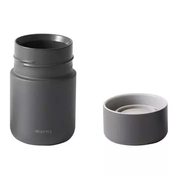 Кружка Marna Everywhere 200 мл, как вакуум, 2 слоя, широкая горловина, бутылка для воды, маленькая бутылка из нержавеющей стали, кофейный сланцево-черный цвет K771BK (Питьевой