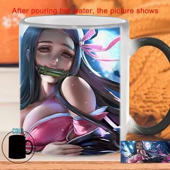 Кружка, меняющая цвет, сексуальная грудь, девушка, термочувствительная чашка BSKT-122, обесцвечивающая кофейная чашка, фарфоровые кружки, бесплатная доставка, чашки на заказ 301-400ml