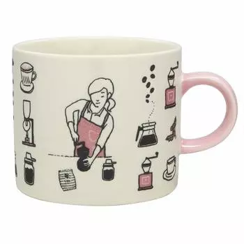 Кружка Mino Ware Barista розовая K13323