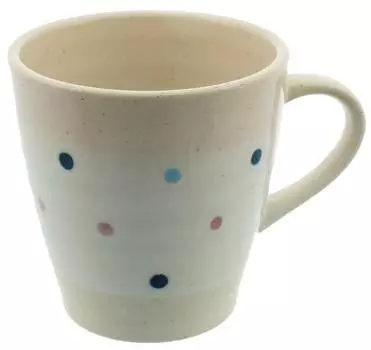 Кружка Mino Ware Lightware белая с синим горошком K90132