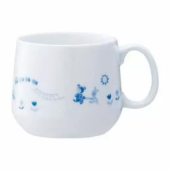 Кружка Noritake 245 куб. см. Легкая, шаговая, столовая посуда, пригодна для использования в микроволновой печи, можно мыть в посудомоечной машине, 1 шт., синий, тонкий фарфор, детская (Армированный фарфор) 63037CK/5002R