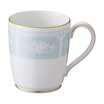 Кружка Noritake 280 мл, кружевное дерево, золотисто-голубой, тонкий фарфор T9755A/1507