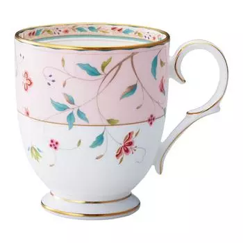 Кружка Noritake 320 куб. см, цветочная, ситцевая, розовая, костяной фарфор T50755A/4409-5
