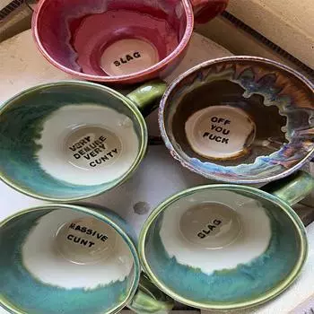 Кружка ручной работы, забавная керамическая кружка, уникальная кружка с сюрпризом, кружка-шутка, подарок для вечеринок и особых случаев A2