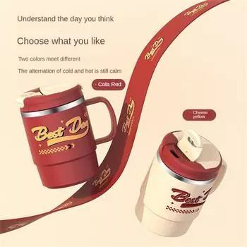 Кружка с ложкой для офиса, прочная и устойчивая к падениям, легко моющаяся кофейная чашка для офиса с крышкой и ложкой, ниша, без запаха 550ml