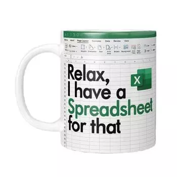 Кружка с узором Excel, керамическая чашка для чая, креативная настольная кофейная чашка, портативная кружка для воды, чашка для сока и молока, для офиса и дома, забавный подарок белый