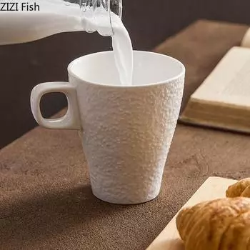 Кружка с узором из камня, креативная керамическая чашка для завтрака, молока, офиса, большой емкости, стакан для воды, послеобеденного чая, кофейной чашки, домашнего набора для питья 250ml