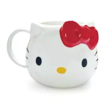 Кружка Sanrio face 390 мл CHMGD4, белая Hello Kitty, 1 шт., популярный персонаж в Корее