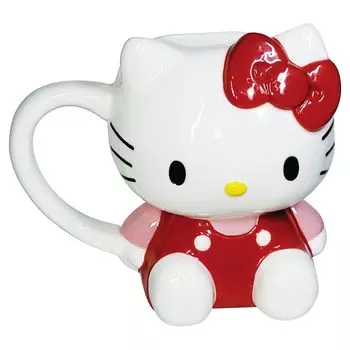 Кружка Sanrio Hello Kitty 200 мл, вырубная Hello Kitty, Sanrio Goods, столовая посуда, приблизительная. SAN4359-1 красный
