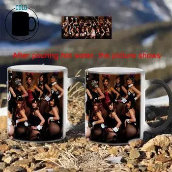 Кружка Sexy Maid, термочувствительная, BSKT-199, чашка для завтрака, посуда для напитков, керамические кружки, кофейные чашки, фарфоровые кружки, бесплатная доставка, индивидуальная аниме-кружка 301-400ml