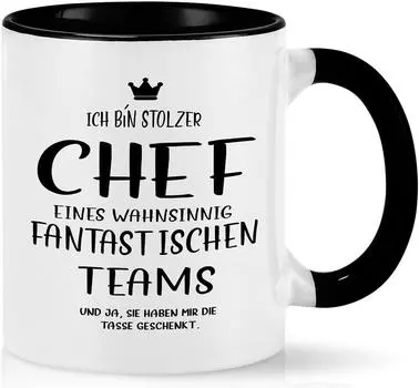 Кружка Шеф-повара Команды Немецкая Керамическая Кофейная Кружка Чайная Чашка Новая Кружка 301-400ml чёрный