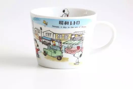 Кружка Shimizu Tougyou Showa Retro Snoopy белый