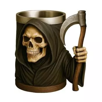 Кружка Скелет на Хэллоуин Готическая Кофейная Чашка из Смолы Чайная Чашка Креативный Стакан для Питья для Кухни Ресторана Вечеринки На Открытом Воздухе B