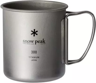 Кружка Snow Peak Mug Titanium Single Кружка Емкость 300 мл Чашка легкая для кемпинга на открытом воздухе MG-142