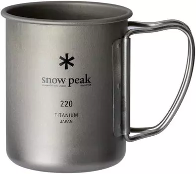 Кружка Snow Peak Titanium Single Mug 220 [Емкость 220 мл] серебряный