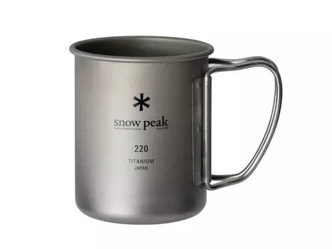 Кружка Snow Peak Titanium Single Mug 220 [Емкость 220 мл] серебряный
