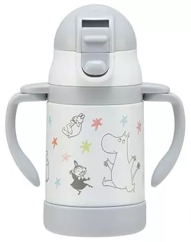 Кружка-соломинка Skater Baby объемом 240 мл со складной ручкой из нержавеющей стали с изображением звезды Муми-тролля STWM3 для двух рук