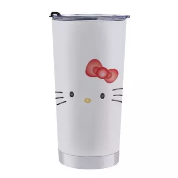 Кружка-стакан Hello Kitty, кофейная чашка, чашка для магазинов, холодная изоляция, термобутылка для воды EVISUK, прямая питьевая из нержавеющей стали с крышкой, портативная