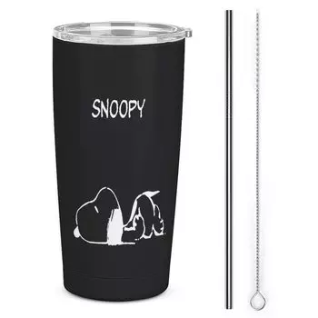 Кружка-стакан Snoopy Peanuts Friends, кофейная чашка, чашка для магазинов, холодная изолированная бутылка для воды, для питья, из нержавеющей стали с крышкой, портативная