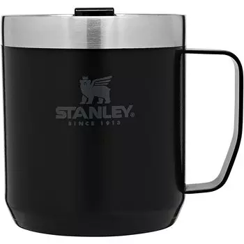 Кружка Stanley Legendary Camping Mug 12 унций (Матовый черный) чёрный