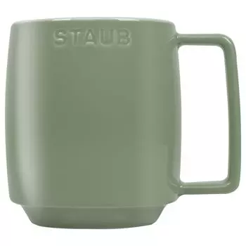 Кружка staub M Eucalyptus Керамическая кружка Кружка-чашка Керамическая безопасная для микроволновой печи Японская керамическая штабелируемая кружка Stacking 350ml [Официальный продукт] Z1029-091
