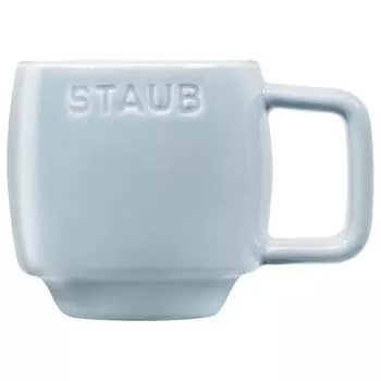 Кружка staub XS светло-голубая керамическая кружка для эспрессо, керамическая, безопасная для использования в микроволновой печи, японская керамическая штабелируемая кружка Citron Stacking 100ml [Авторизованный продукт]