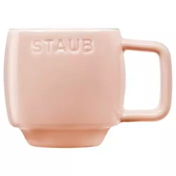 Кружка staub XS светло-розовая керамическая кружка для эспрессо, керамика, безопасная для использования в микроволновой печи, японская керамическая штабелируемая кружка Citron Stacking 100ml [Авторизованный продукт]