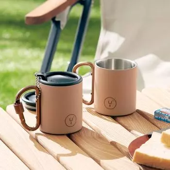 Кружка STAY24 из нержавеющей стали Ping Ping (220мл) Чашка BPA Free бежевый