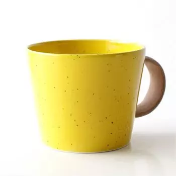 Кружка Стильная Милая Простая Керамика Сделано в Японии Mino Ware Желтая Кружка [kyt3159]