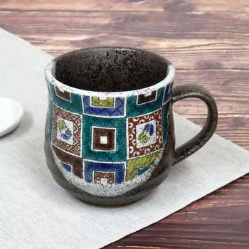 Кружка Стильная столовая посуда Кутани Кружка с узором из булыжника Керамика Роскошный бренд Сделано в Японии