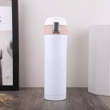 Кружка-термос из нержавеющей стали 304, кружка с замком для фото, рекламная подарочная кружка 350ml золотой