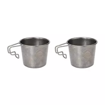 Кружка Thous Winds Sierra Cup Mug Solo Mug для кемпинга, походная кружка, компактная, легкая, стильная, 350 мл, набор из 2 шт. серебряный