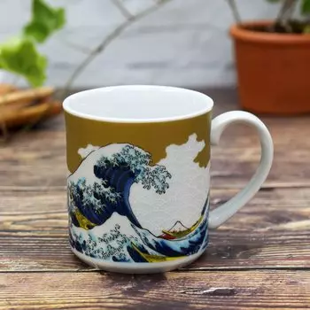 Кружка Waza no Kura Kutani Ware Керамика Hokusai Wave, роскошная брендовая посуда, сделанная в Японии, подарок на праздник Kishou