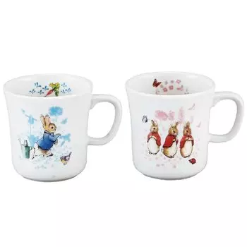 Кружка Yamakasyoten Peter Rabbit Mug Пара 300 мл Подходит для микроволновой печи Сделано в Японии Приблизительно. ПР560-13
