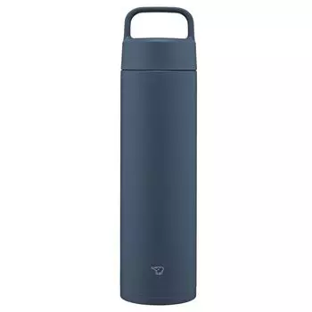 Кружка Zojirushi Mahobin из нержавеющей стали, бутылка для воды, 650 мл, с ручкой, можно мыть в посудомоечной машине, бесшовная, только 2 точки ухода, темно-синяя SM-RS65-AD