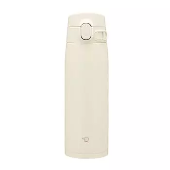 Кружка Zojirushi Mahobin из нержавеющей стали, бутылка для воды, большая емкость 600 мл, однокнопочный тип, бесшовная, только 3 точки обслуживания, песочно-бежевый SM-VB60-CM