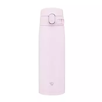 Кружка Zojirushi Mahobin из нержавеющей стали, бутылка для воды, большая емкость 600 мл, однокнопочный тип, бесшовная, только 3 точки обслуживания, нежно-розовый SM-VB60-PM