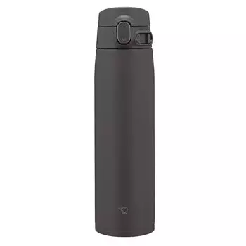 Кружка Zojirushi Mahobin из нержавеющей стали, бутылка для воды, большая емкость 720 мл, однокнопочный тип, бесшовная, только 3 точки обслуживания, мягкая черная SM-VB72-BM