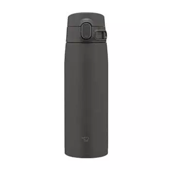Кружка Zojirushi Mahobin из нержавеющей стали, бутылка для воды, большая емкость 600 мл, однокнопочный тип, бесшовная, только 3 точки обслуживания, мягкая черная SM-VB60-BM