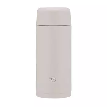 Кружка Zojirushi Mahobin из нержавеющей стали, бутылка для воды 250 мл, винтового типа, пригодна для мытья в посудомоечной машине, бесшовная, только 2 точки ухода, прозрачно-серая, SM-MS25-HM