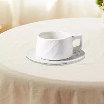 Кружки для капучино с блюдцем, десертная кружка, чай, молоко для завтрака, послеобеденное время белый