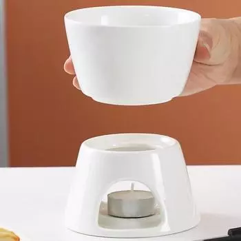 Кружки для шоколадного фондю с вилками, плавильные чашки для шоколадного масла, керамические горячее горшочки