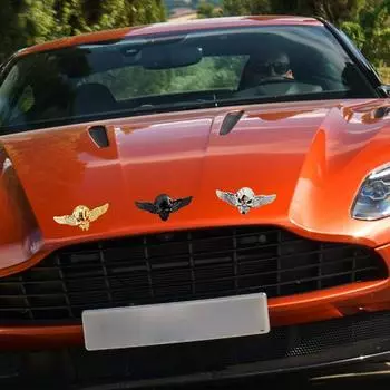Крылья ангела автомобильная наклейка 3D металлический скелет автомобиля эмблема украшение наклейка модная сплошная металлическая авто эмблема для грузовиков мотоциклов чёрный