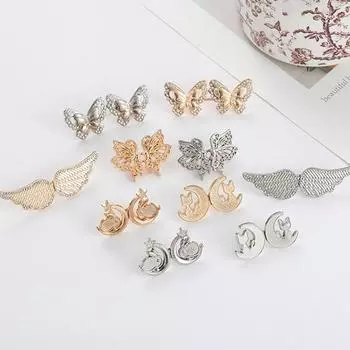 Крылья бабочки брюки пуговицы талии утягивающий зажим регулируемая застежка джинсы съемная пряжка булавка аксессуары для одежды