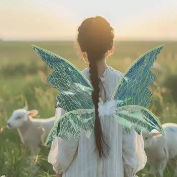 Крылья бабочки, накидка в виде крыла феи, украшение, складная конструкция, сверхлегкий костюм для косплея бабочки для сцены чёрный