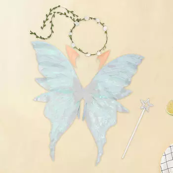 Крылья феи Взрослые Детские Украшение Эльф Венок Головной убор Реквизит Костюмы бабочки белый