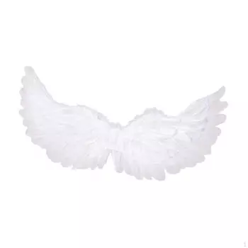 Крыло, аксессуары для костюмов для взрослых, реквизит для вечеринки 3D для фестиваля-маскарада White 65cmx35cm