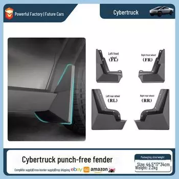 Крыло колеса Tesla Cybertruck - Автозапчасти для пикапа Cyber чёрный