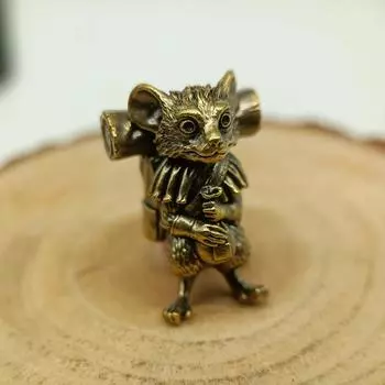 Крыса Путешественник Латунные Бусины для Ножа Животное Мышь EDC DIY Паракорд Плетеные Браслеты Темляк Брелок Подвески Аксессуары Инструмент для улицы Подвески латунный